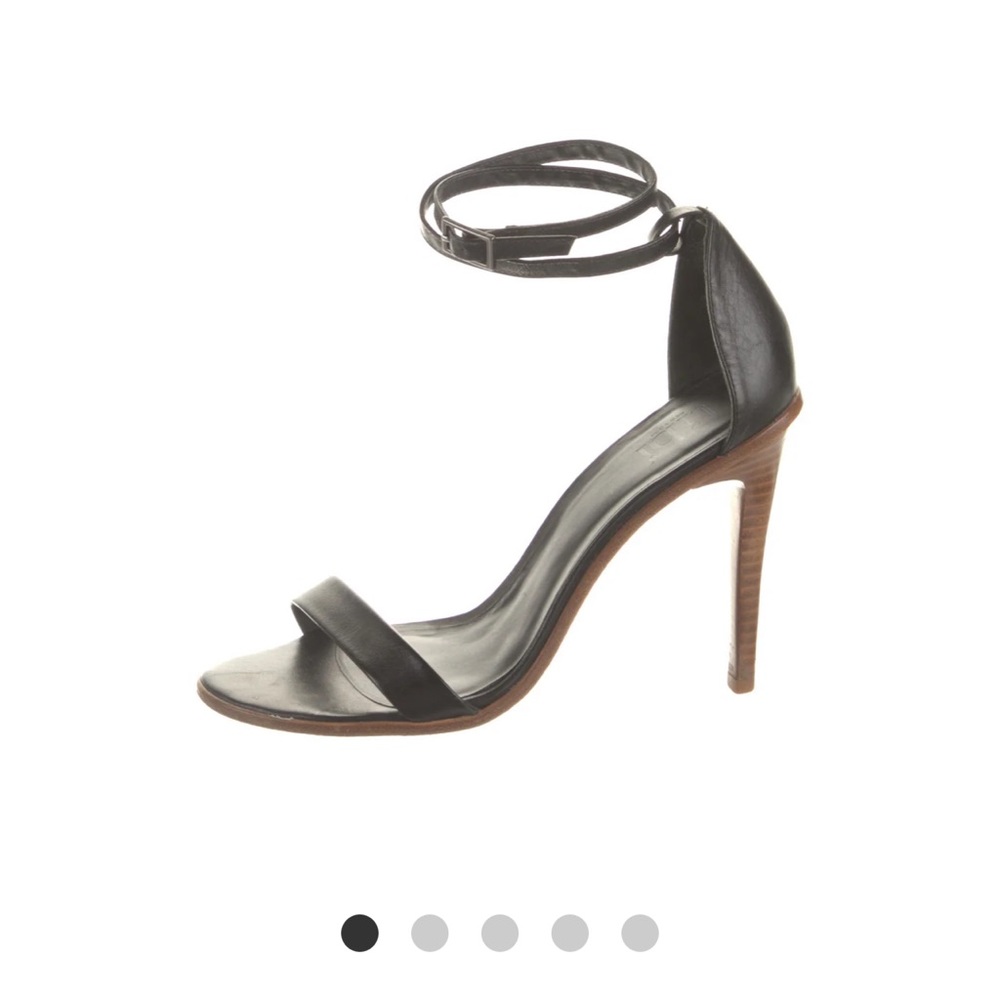 Tibi Snake Skin Leather Heels Cream size 8.5 NWOT